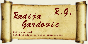 Radija Gardović vizit kartica